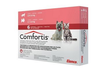 Higgins Zuinig herhaling Comfortis hond kat 180 mg 6 kauwtabletten