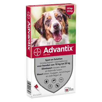 Advantix 250/1250 hond 10-25 kg 4 pipetten