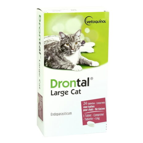 Drontal ontwormingstablet grote kat 24 tabl.
