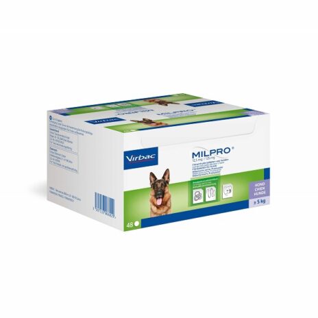 Milpro hond ≥5 kg | 12,5 mg/125 mg | 48 tabletten