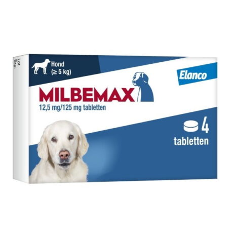Milbemax hond M | 12,5 mg/125 mg | 4 tabletten