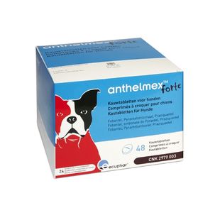 Anthelmex Forte hond 48 kauwtabletten