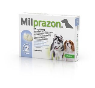 Milprazon kleine hond en pup | 2,5 mg/25 mg | 2 tabletten