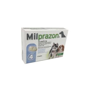 Milprazon kleine hond en pup | 2,5 mg/25 mg | 4 tabletten