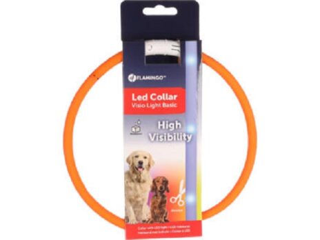 Visio Light LED halsband voor honden oranje