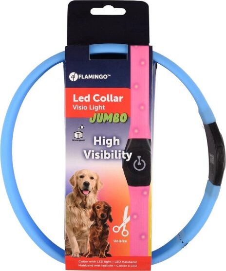 Visio Light LED halsband voor honden blauw