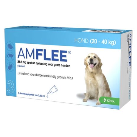 Amflee grote hond 20-40 kg 3 pipetten