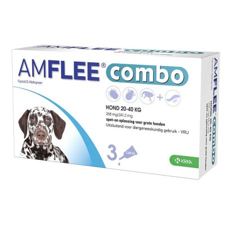 Amflee Combo Spot-on hond 268 mg (20-40 kg) 3 pipetten