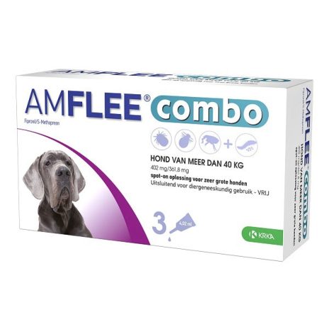 Amflee Combo Spot-on hond 402 mg (>40 kg) 3 pipetten