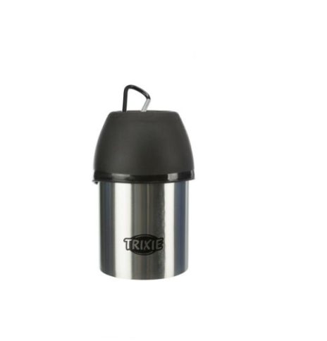 Trixie fles met drinkbak RVS/zwart 300 ml