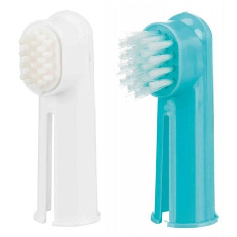 Trixie vingertandenborstel-set hond/kat 6 cm 2 stuks