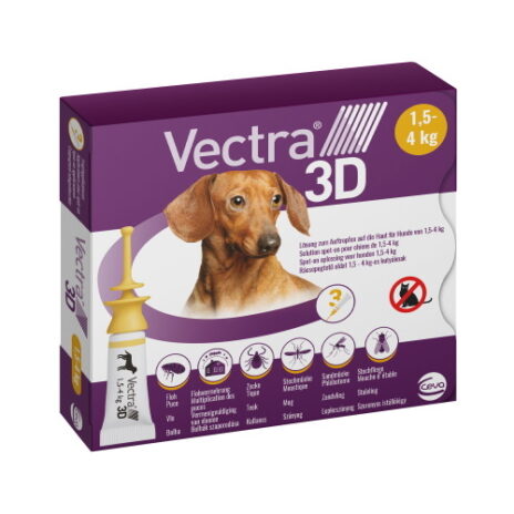 Vectra 3D hond XS 1,5- 4 kg 3 pipetten