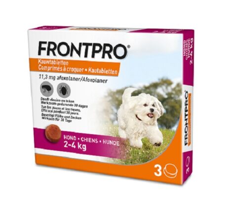 Frontpro 11 mg | Hond S 2-4 kg | 3 kauwtabletten