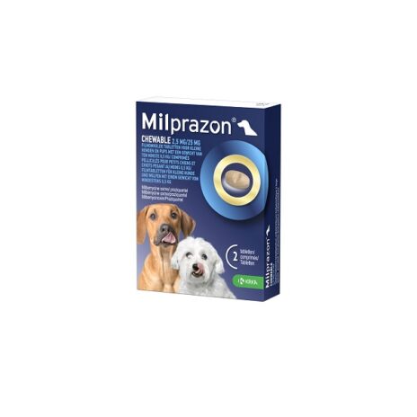 Milprazon Chewable 2,5mg/25mg | Kleine hond | 2 tabletten