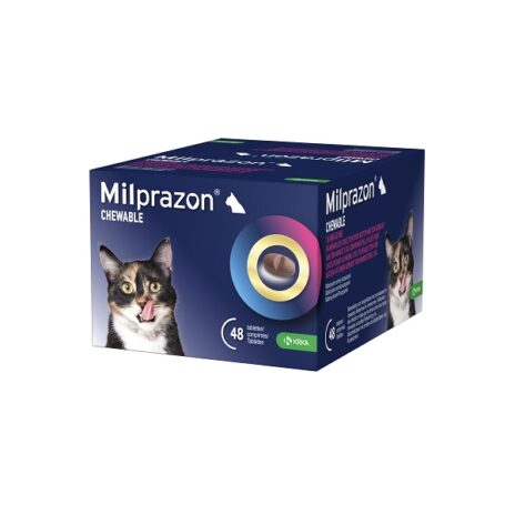 Milprazon Chewable 16mg/40mg | Grote kat >2kg | 48 tabletten