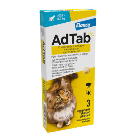 AdTab 48 mg | Kat >2,0–8,0 kg | 3 kauwtabletten