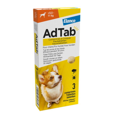 AdTab 225 mg | Hond >5,5–11 kg | 3 kauwtabletten