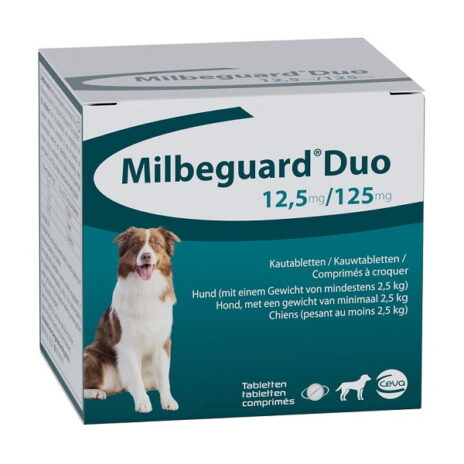 Milbeguard Duo hond >2,5 kg | 12,5 mg/125 mg | 4 tabletten
