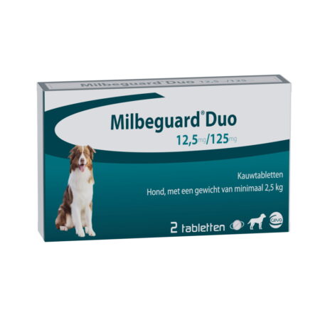 Milbeguard Duo hond >2,5 kg | 12,5 mg/125 mg | 2 tabletten